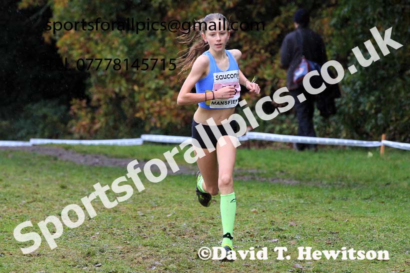Girls Under-13s 2023 National Cross Country Relays, Berry Hill Park, Mansfield.  Photo: David T. Hewitson/Sports for All Pics